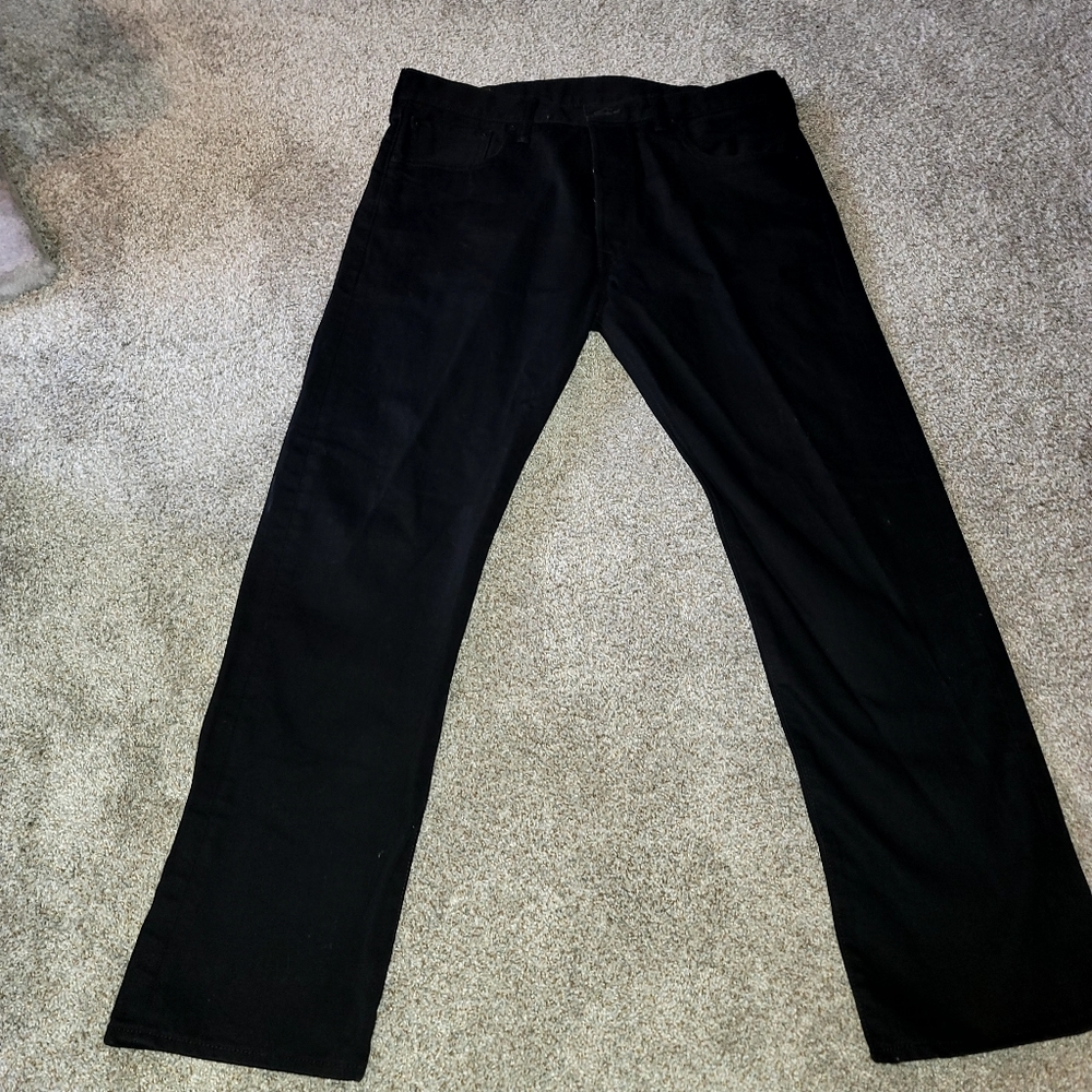 Levi's 501 Wide Leg 38x32 Black Jeans